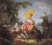 Jean-Honore Fragonard The Musical Contest oil painting reproduction